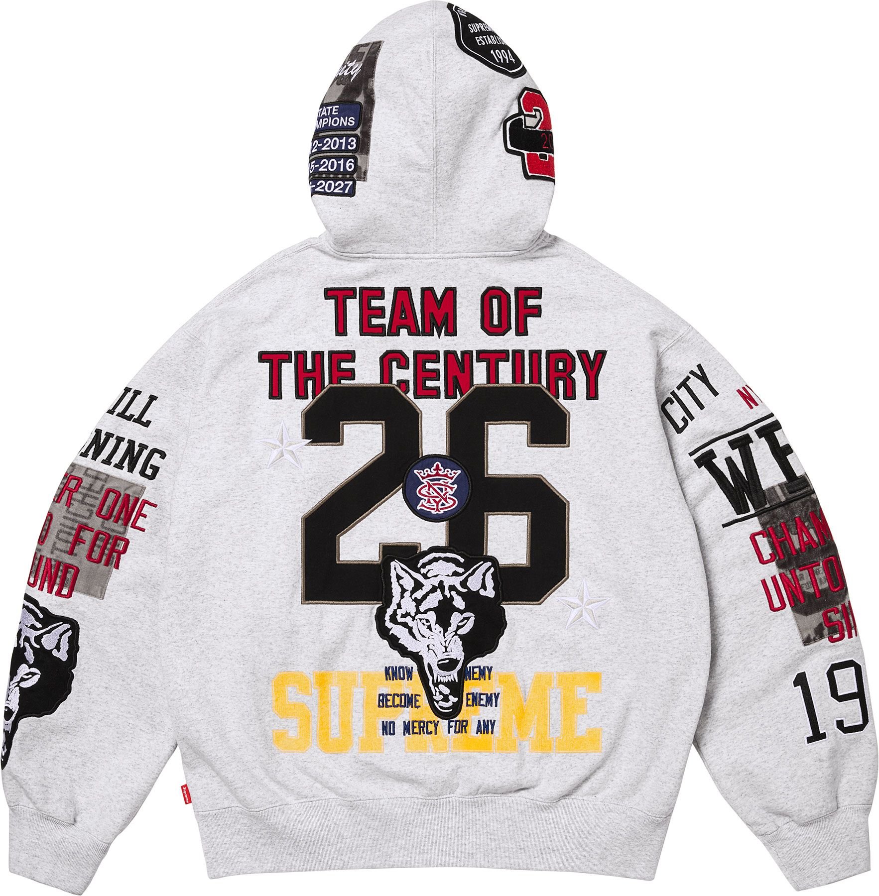 Warriors Appliqué Zip Up Hooded Sweatshirt view 10